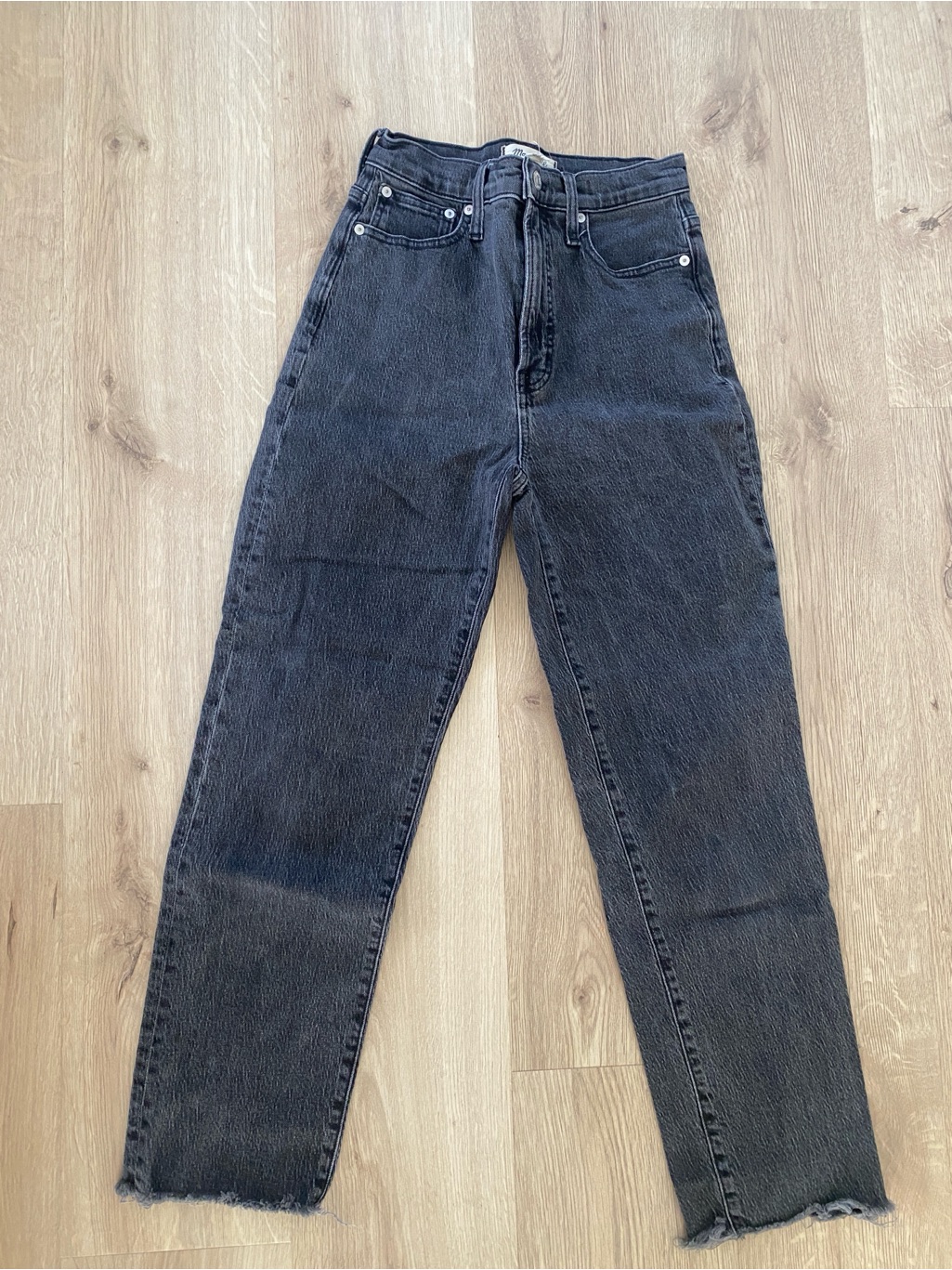 Madewell High-Waist Straight Black Jeans